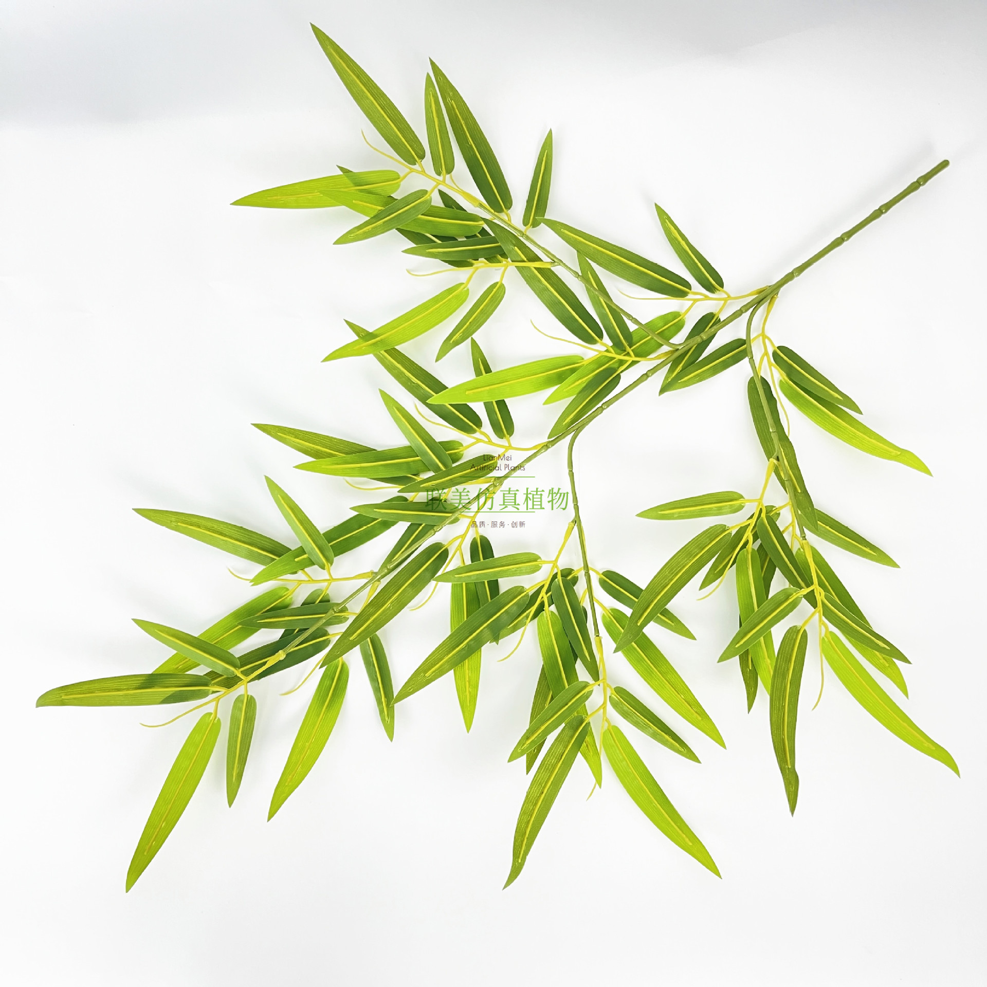 仿真胶片竹叶 防水手感单支竹枝 仿真植物室内绿植 园林屏风造景-阿里巴巴