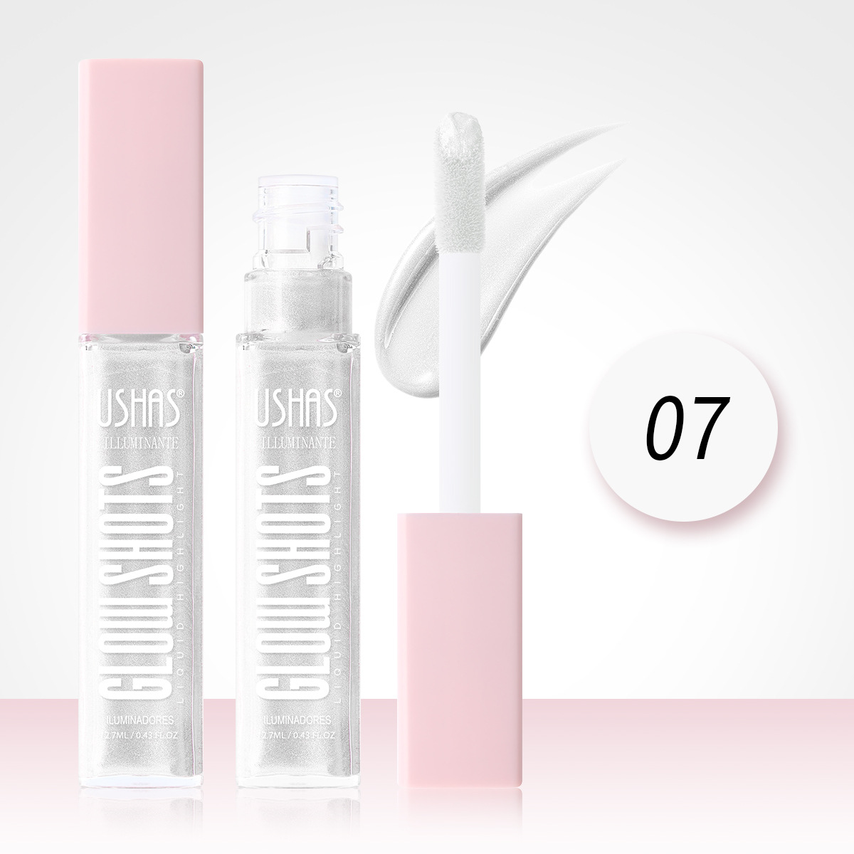 USHAS europeo y americano punto transfronterizo líquido de alto brillo impermeable y duradero contorno brillante líquido sedoso FS459B