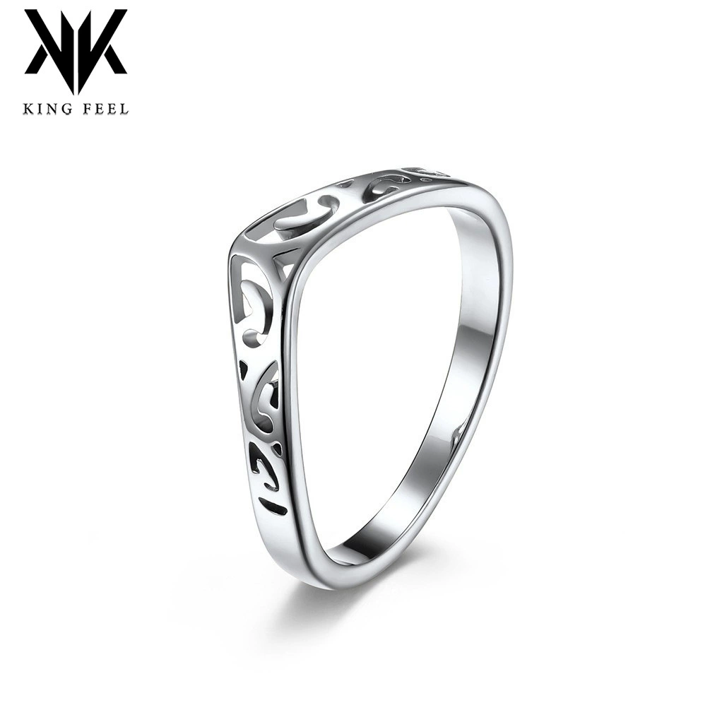 Стainless Steel Heart-Shaped Ring Jewelry in Steel or Pink Gold, Multiple Sizes for Women