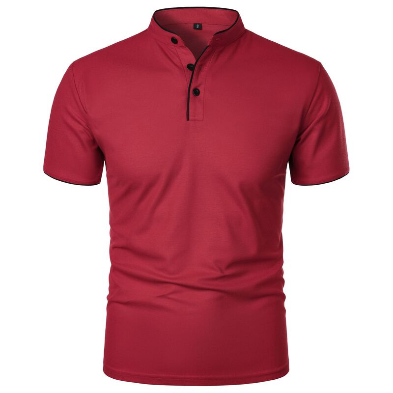 New Summer T-Shirt Paul Short-Sleeved Men's Pure Color Tops Popular Fashion Popular Short-Sleeved Slim European and American Short-Sleeved