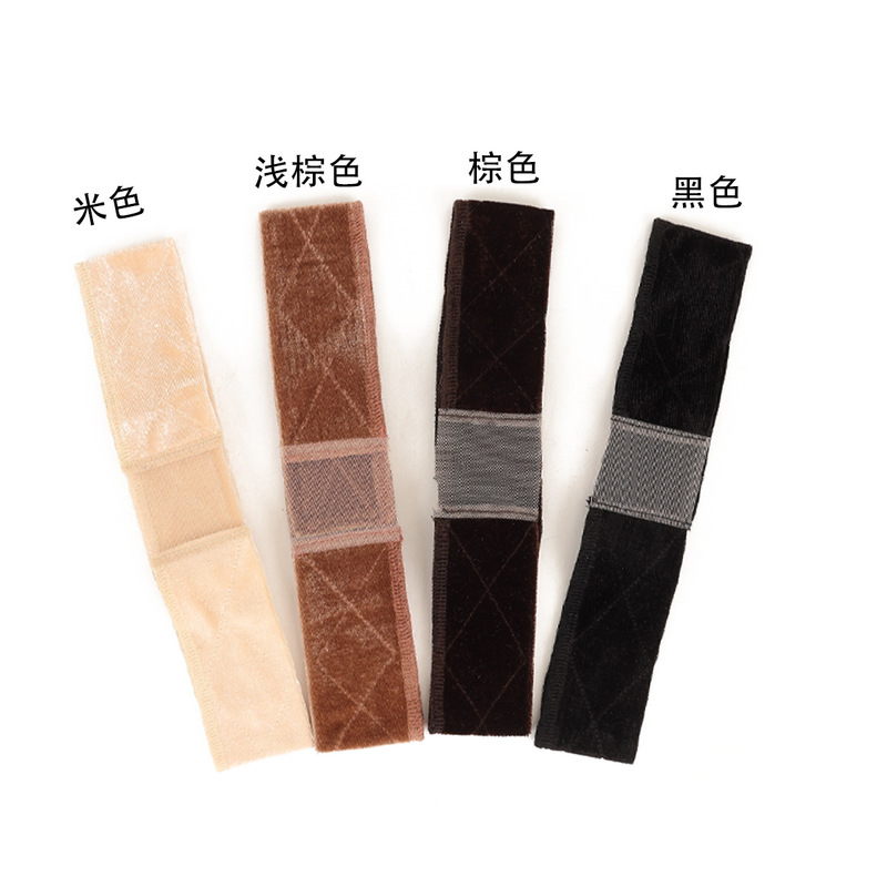 亚马逊蕾丝假发发带 天鹅绒魔术贴假发固定带 lace wig grip band|undefined