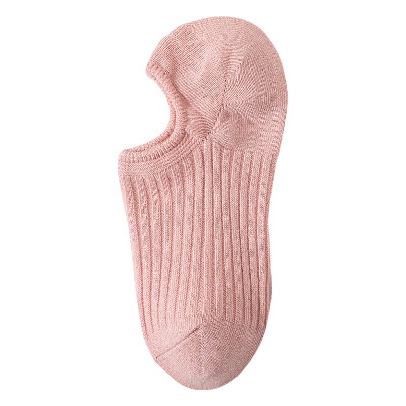 Calcetines de tobillo de mujer Calcetines de algodón de color sólido calcetines invisibles antideslizantes finos de verano calcetines de corte bajo de mujer al por mayor