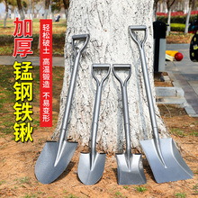 厂家货源加厚锰钢铁锹大铁锨种花家用铁铲养花挖土种菜铁铲植树铲