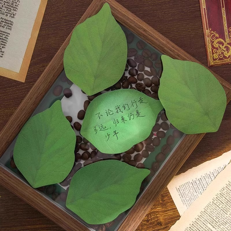 Hoja de árbol post-it notes creativos hojas notas notas para llevar adorables ins notas pasteles diy mensajes esta etiqueta pegatinas