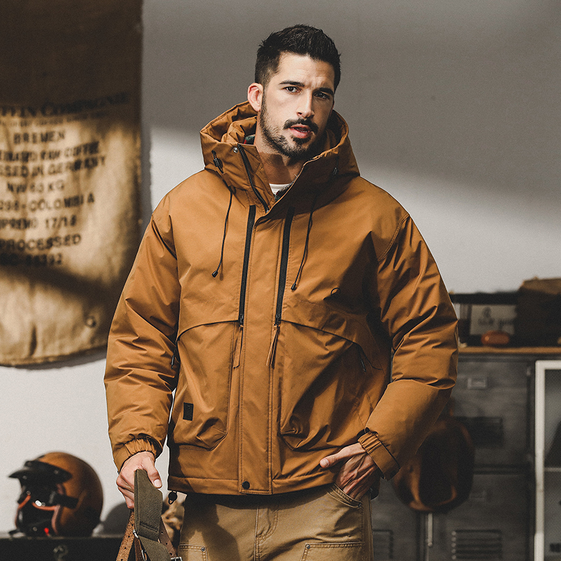 Graphene Antistatic 90 Grey Duck Down Jacket Men's Winter American Tooling Outdoor Commuter Maillard Jacket Men