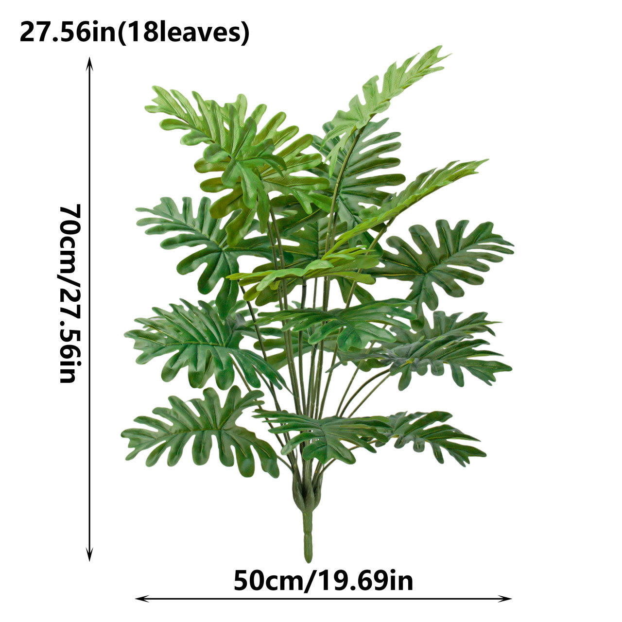 18 잎 봄 비 가짜 나무 (총 길이 70cm)