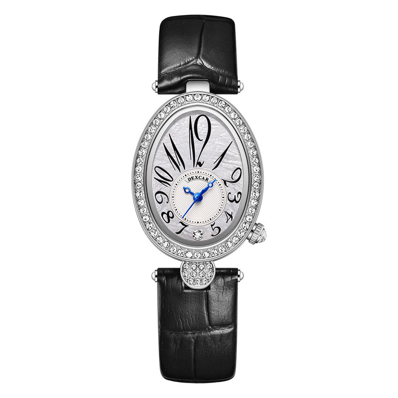 Dexcar French-Style Luxurious Women's Watch Oval Egg-Shaped Niche Light Luxury Elegant Quartz Watch Wristwatch
