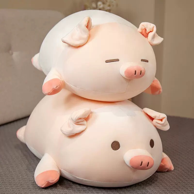 Super Cute Pig Doll, Lying Pig Plush Toy, Super Soft Pillow for Sleeping on the Bed, Birthday Gift for Men and Women