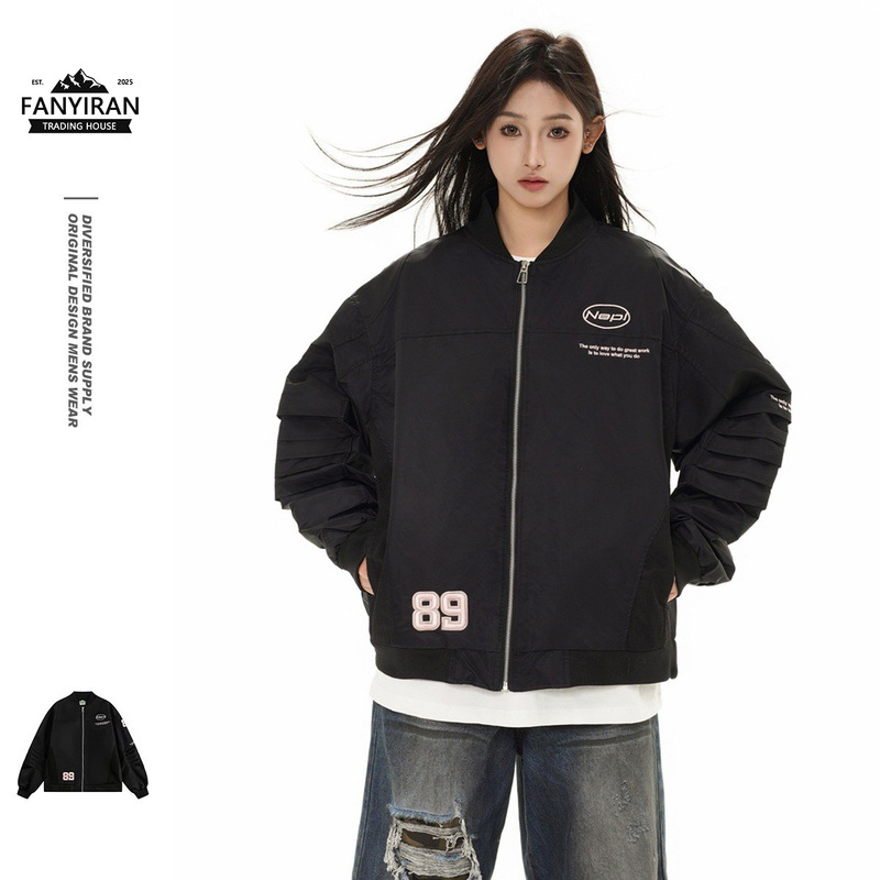 Nepleure American Retro Ma-1 Pilot Jacket Men's and Women's Trendyy Loose Baseball Jacket Ck2502 Nepleure American Retro Ma-1 Pilot Jacket Men's and Women's Trendyy Loose Baseball Jacket Ck2502