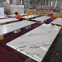 云浮厂家定制鱼肚白厨房石英石台面中岛台吧台桌面洗手台面石材