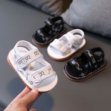 婴幼儿叫叫凉鞋男宝宝软底沙滩鞋6个月-1岁半女童防滑学步鞋夏季1