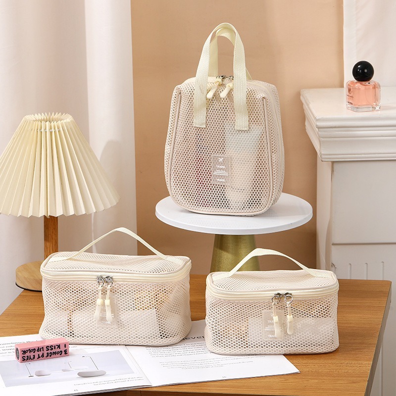 Cosmetic Bag Large Capacity Portable Multi-Functional Cosmetics Partition Travel Portable Storage Bag Layered Portable When Going Out