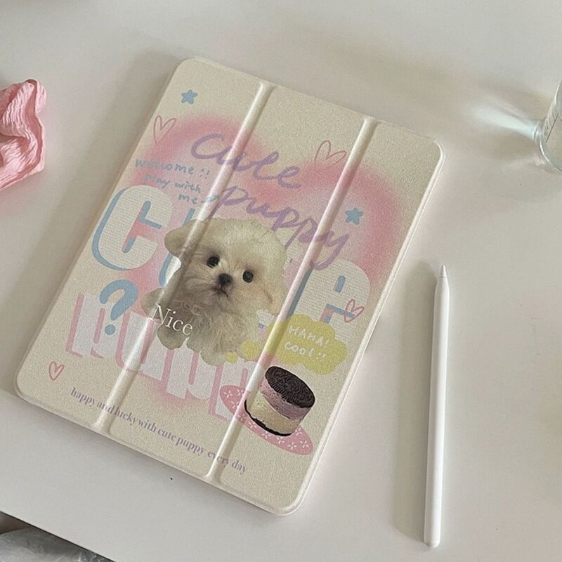 Pink Puppy-Themed Protective Case for iPad 789 Series, 11inch Tablet, 70% off Style Air4/Air5/Pro11 Magnetic Suction