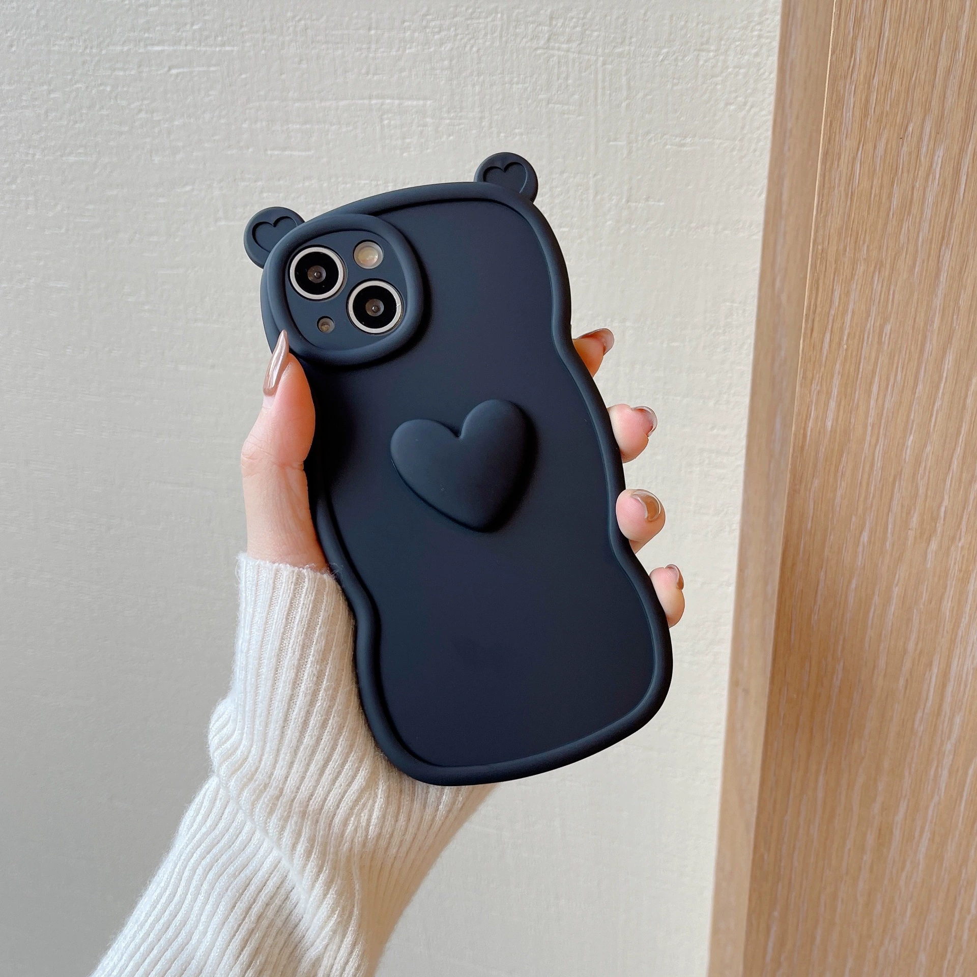 Apple, трёхмерный совместимый iPhone 16 Pro, матовый чехол, с маленькими медведями, 14