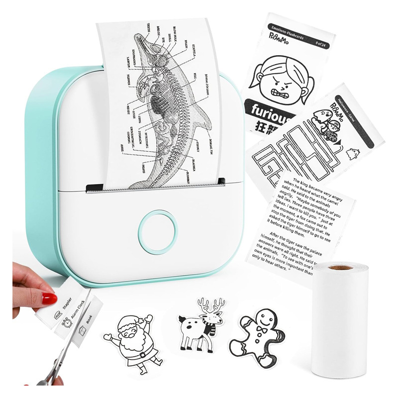 M03AS Impresora incorrecta de impresión Xiansen Versión en el extranjero del teléfono móvil Bluetooth Conexión sin tinta Máquina doméstica para estudiantes de 300DPI