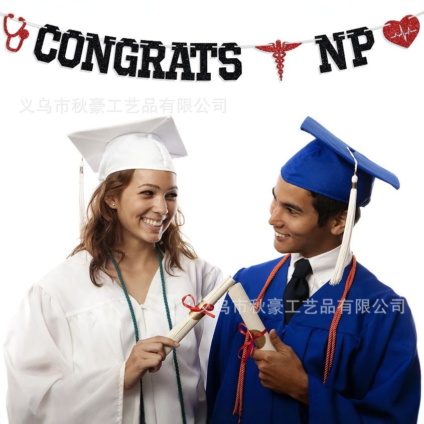 Escuela de enfermería fiesta de graduación NURSE banner enfermería fiesta de fondo decoración colgante dibujo flor