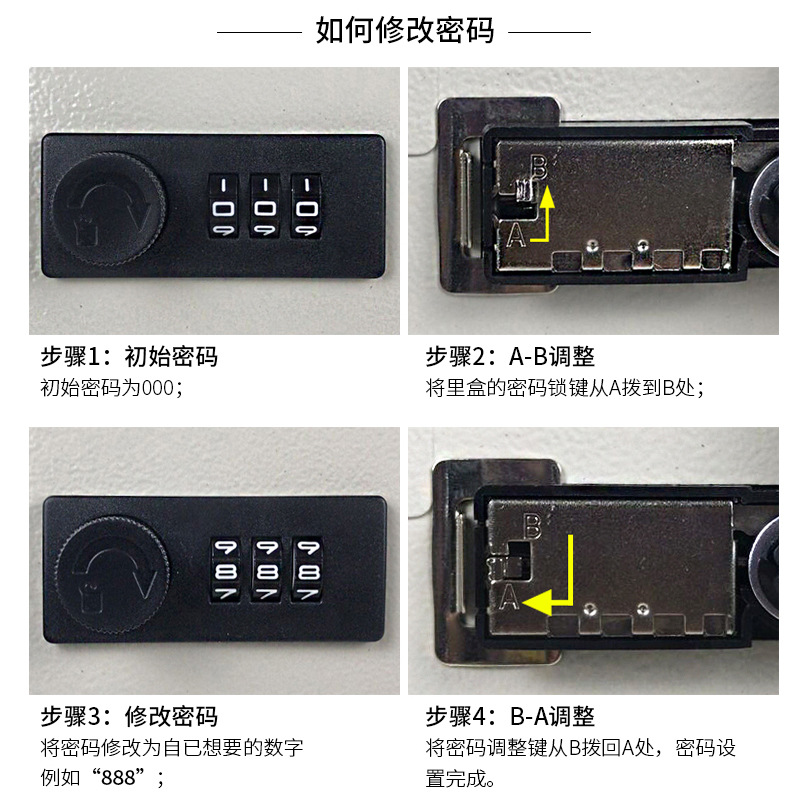 Caja de llave de entrega de una pieza de bienes raíces intermediario clave Gabinete Caja DE GESTIÓN caja de llave de coche montada en la pared caja de hierro