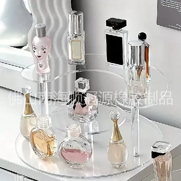 Acrylic perfume, stand, riser, storage system, multilayer tubing, doll, minifigure