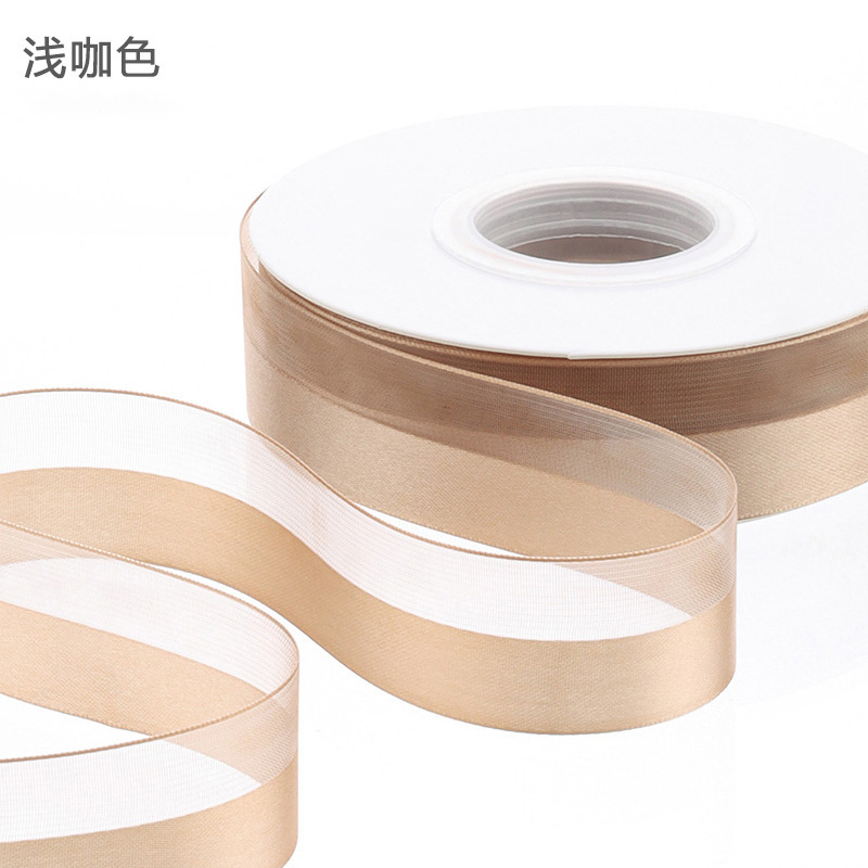 Huaxi medio satén medio satén de seda cinta floral empaque diy regalo cinta floral material de envoltura floral
