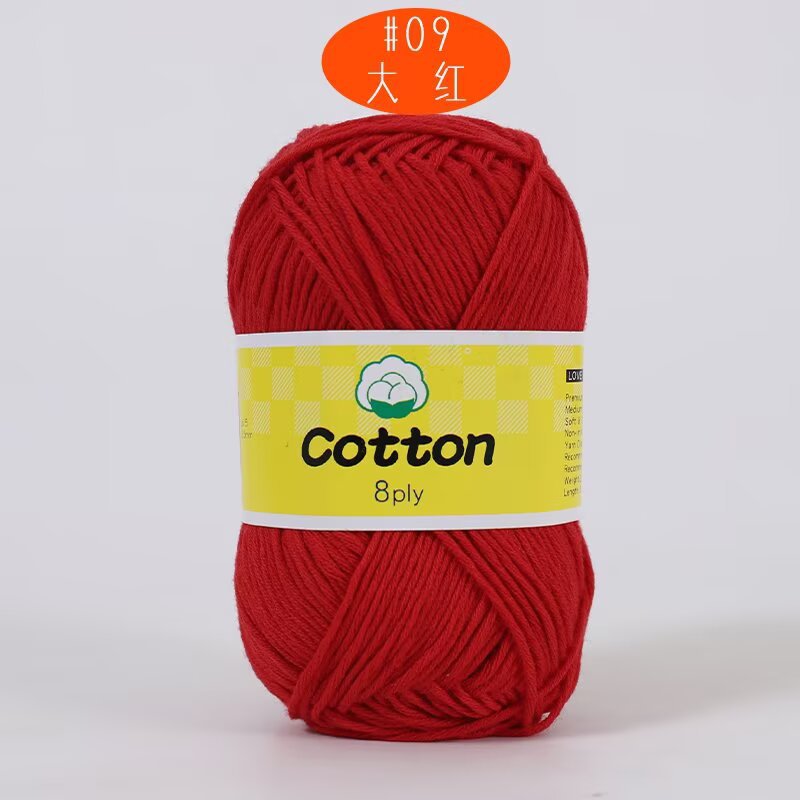 8 hilos de algodón de leche peinado de color sólido hilo de algodón tejido a mano bebé bebé bebé hilo de ganchillo hilo de muñeca al por mayor