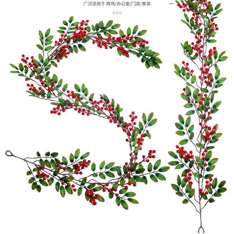 クリスマスの花の赤い実の装飾のクロスボーダーのクリスマスの雰囲気をシミュレーションします。|undefined