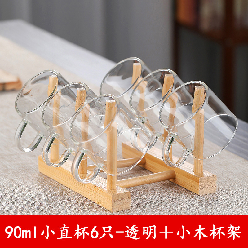 Taza pequeña de vidrio para té, taza pequeña color gris humo, taza para té, juego de té Kung Fu resistente al calor para el hogar, taza de degustación, de borosilicato alto.