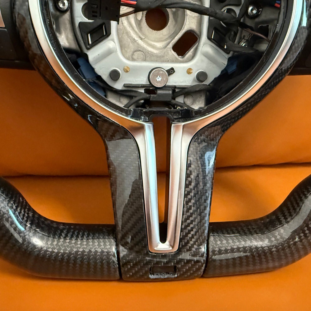 Suitable for Bmw 1234567 Series F10F30G20G30 Carbon Fiber Sports Flat-Bottomed Car Steering Wheel