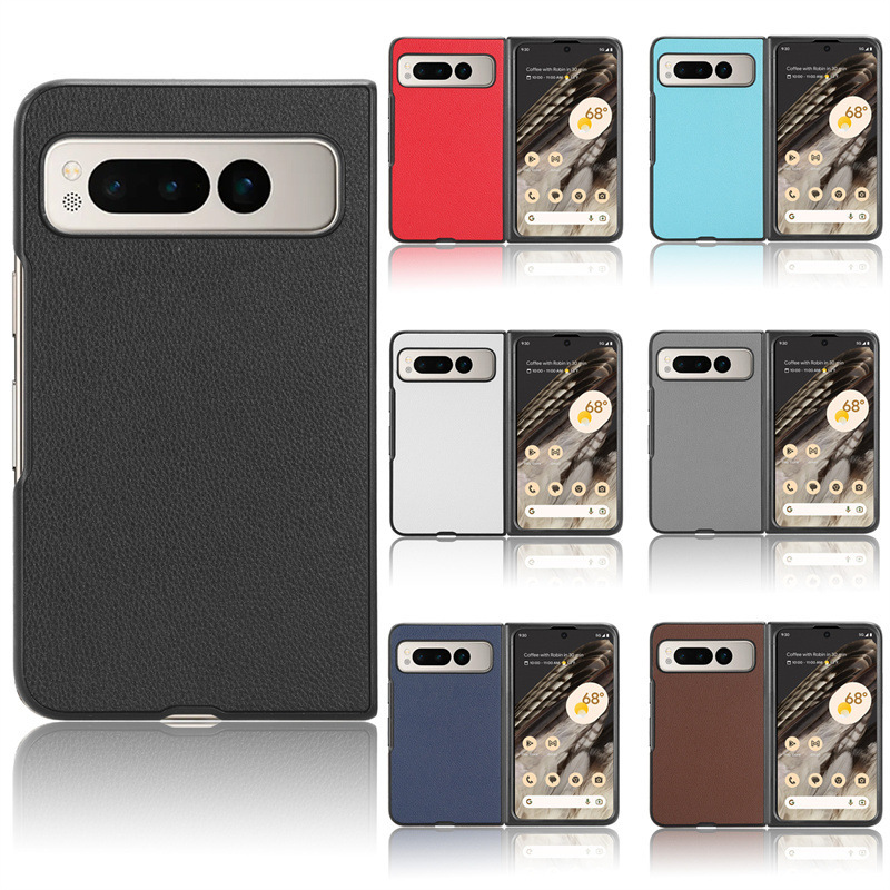 For Google Pixel Fold Phone Case Folding Back Cover Leather Shell Litchi Pattern Solid Color Protective Case for Foreign Trade For Google Pixel Fold Phone Case Folding Back Cover Leather Shell Litchi Pattern Solid Color Protective Case for Foreign Trade