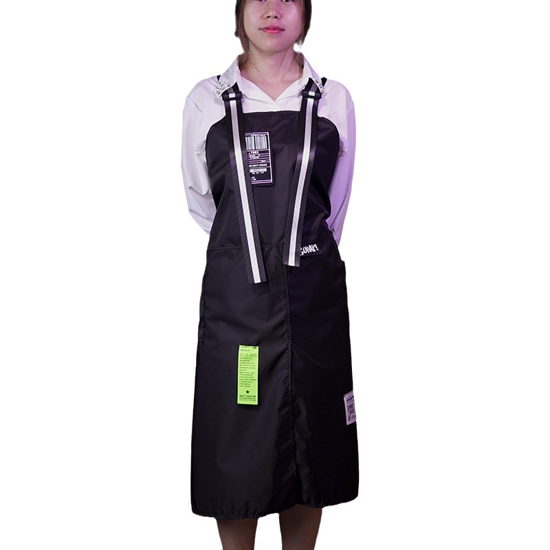 Delantal 2022 nueva celebridad en línea marca de moda coreana impermeable alto sentido cafetería peluquería floral Ropa Trabajo