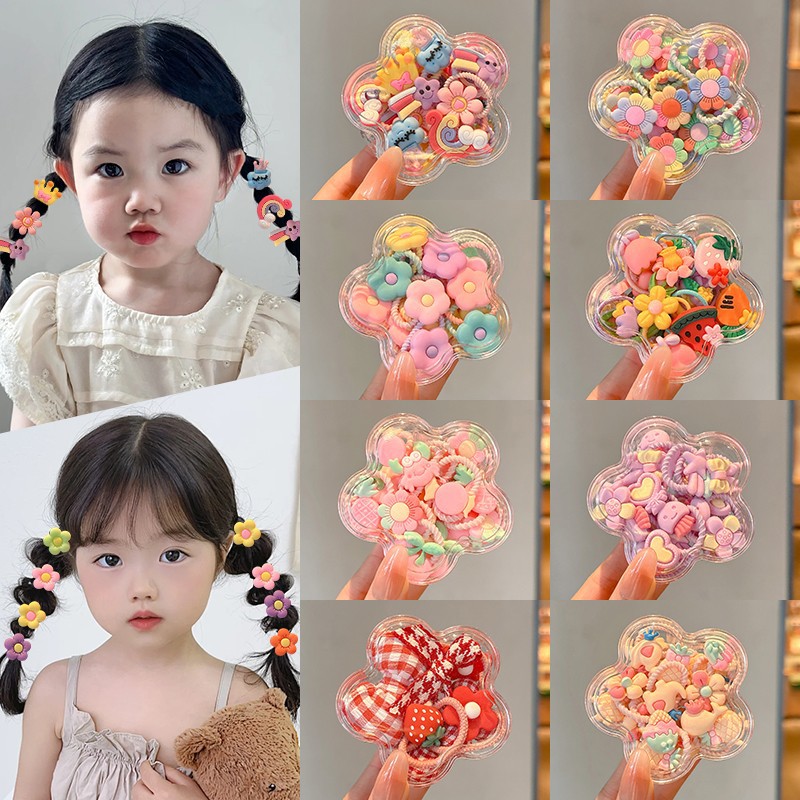 扎头发皮筋发圈儿童可爱小号拇指发绳女童宝宝卡通不伤发头绳发饰