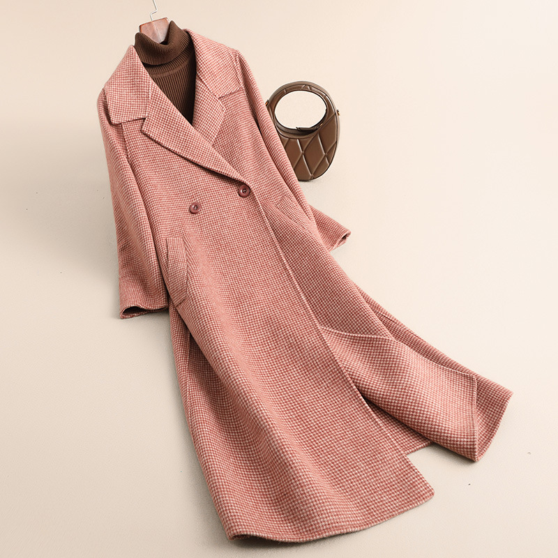 双面羊毛大衣女清仓不退不换中长款秋冬新款气质茧型高级感毛呢