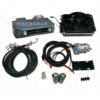 Manufacturer wholesale car electric air conditioning kit 12V/24V for left and right-hand drive, heating and cooling models, for vehicle modification (Automotive air conditioning) - 12v-left-hand-drive-single-cooling-2000w-cooling-capacity-hidden-type-car-air-conditioner-electric-kit-beu404-set-05-14