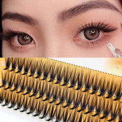 Scarecrow L-shaped oblique flying fox natural single cluster 20D hair 0.1 grafted thick false eyelashes European and American wholesale