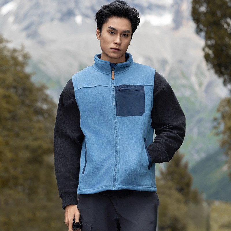 Ropa de terciopelo al aire libre de mujeres otoño y invierno chaleco de terciopelo de doble cara chaleco caliente para hombres chaleco delgado y delgado abrigo sin manga image 15