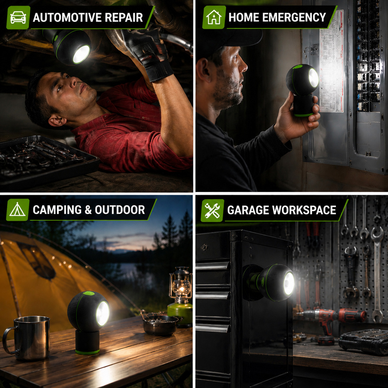In-Stock Cross-Border 26 New Products Golf Work Light Rechargeable Maintenance Inspection Light Strong Illumination Light Strong Magnetic Auto Repair Light