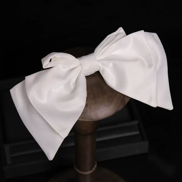 New Korean Bow Head Flower Wedding Headdress Satin Bow Handmade Bridal Hair Accessories Wedding Accessories Wholesale