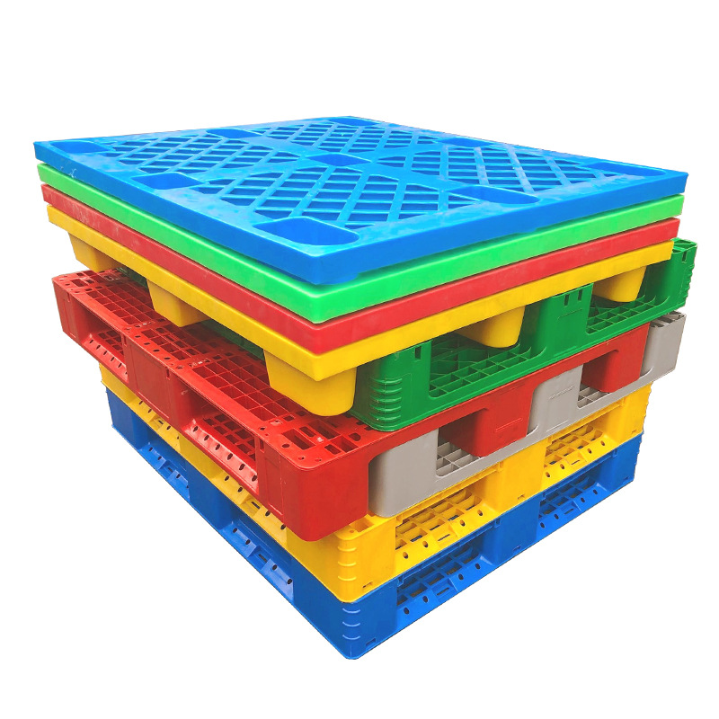 现货批发 1210彩色塑料托盘 网格川字托盘 田字栈板 九脚叉车托盘|ms