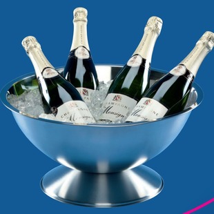Champagne ice bucket/40 stainless steel salad bowl/stainless steel basin with base/ice bucket/fruit Basin/large round