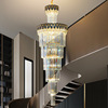 Rotating ceiling lamp for country house suitable for stairs, light luxury style