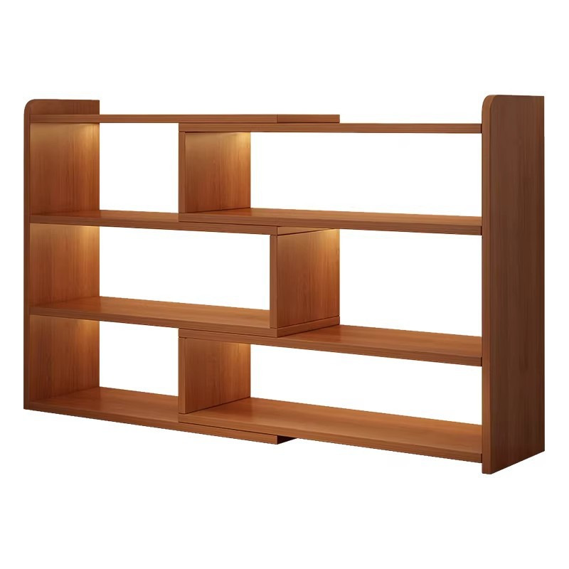 Estante de libros estante contra la pared armario de almacenamiento integrado escritorio de estudiantes multicapa de escritorio retráctil de almacenamiento mostrador de escritorio
