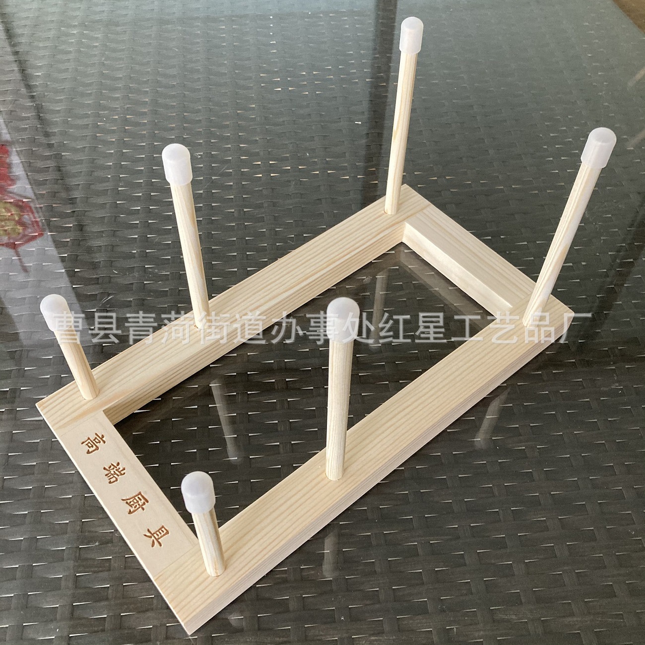 锅具展示架可拆装分开陈列款炒锅展示锅架炊具厨具可立式实木展架