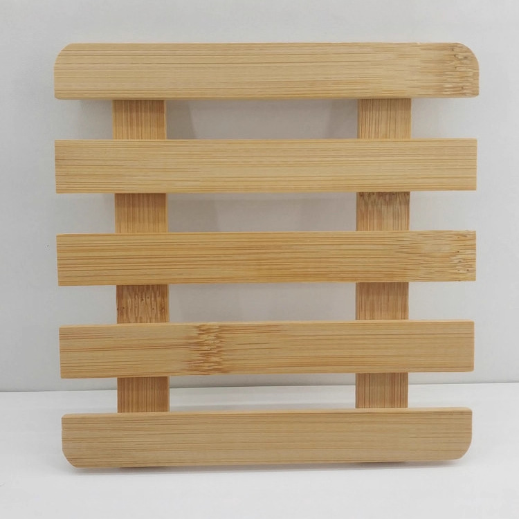 Mesa de comedor aislamiento almohadilla de arena Estera de bambú vajilla taza de té Estera de bambú taza de té plato de Bambú