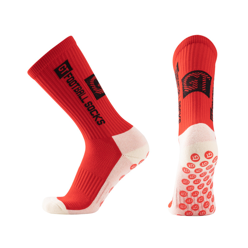 Anti-Slip Football Training Socks – Colorful Mid-Calf Socks For Men & Kids With Grip Dots_voghion.com