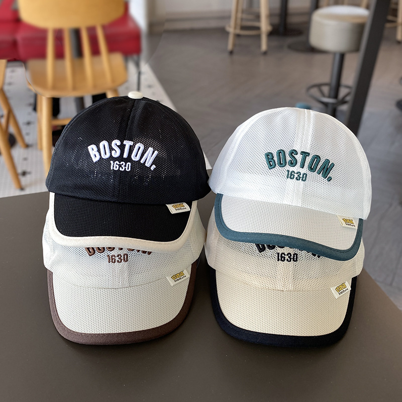 Sombrero de bebé verano malla fina transpirable niño lengua de pato japonesa gorra de béisbol verano viajes para niños sombreado verano