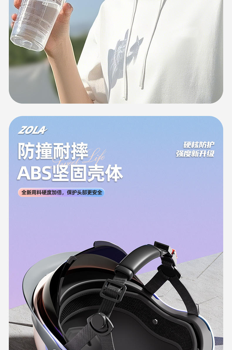New 3C certification electric car duck tongue helmet men's and women's summer helmet battery motorcycle sunscreen light half helmet