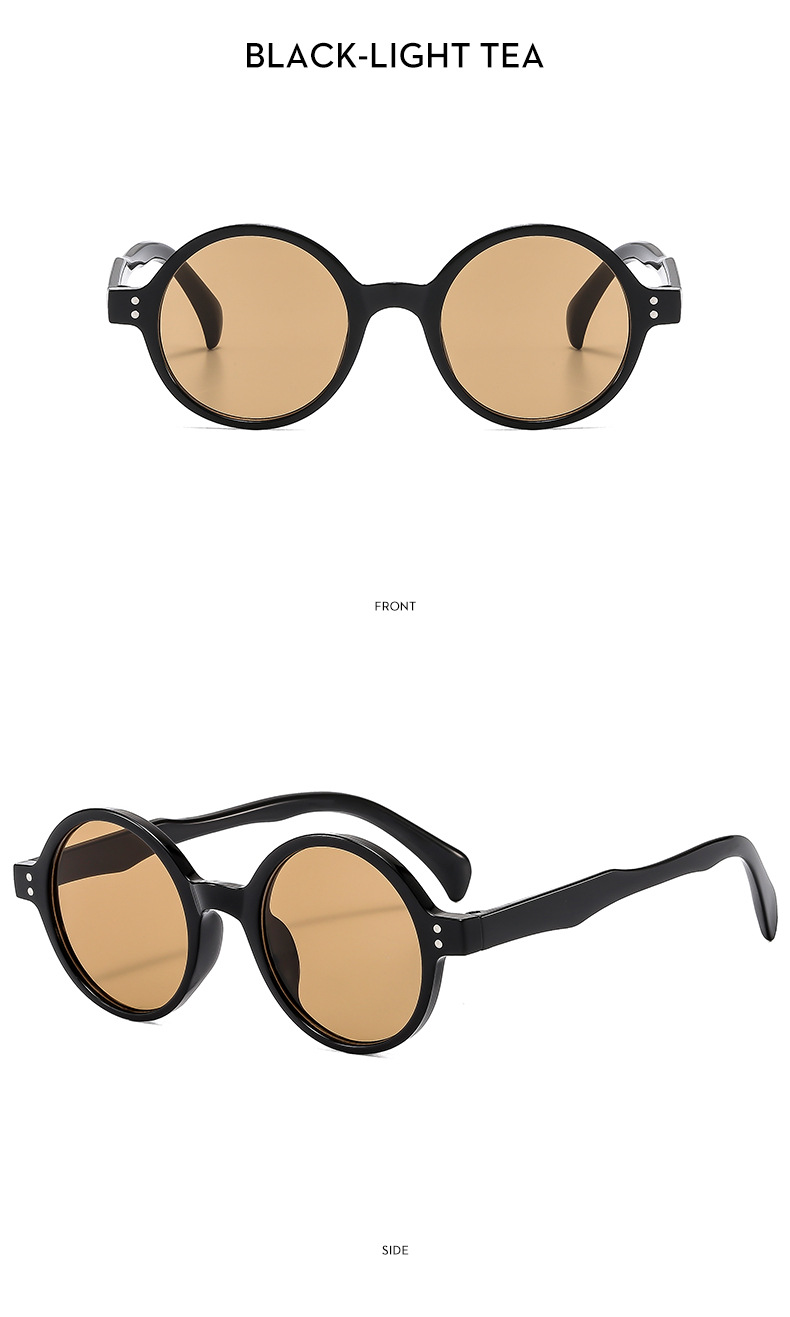 36g Weight Full Frame Glasses Structure Sunglasses Classification PC, UV400 Protection Lens Material Round Frame Glasses Style Travel, Street Occasion Solid Color Pattern All Seasons Season Unisex Gender Vintage Style, Simple Style Style Vintage Style Simple Style Solid Color PC UV400 Protection Round Frame Full Frame Women's Sunglasses 16
