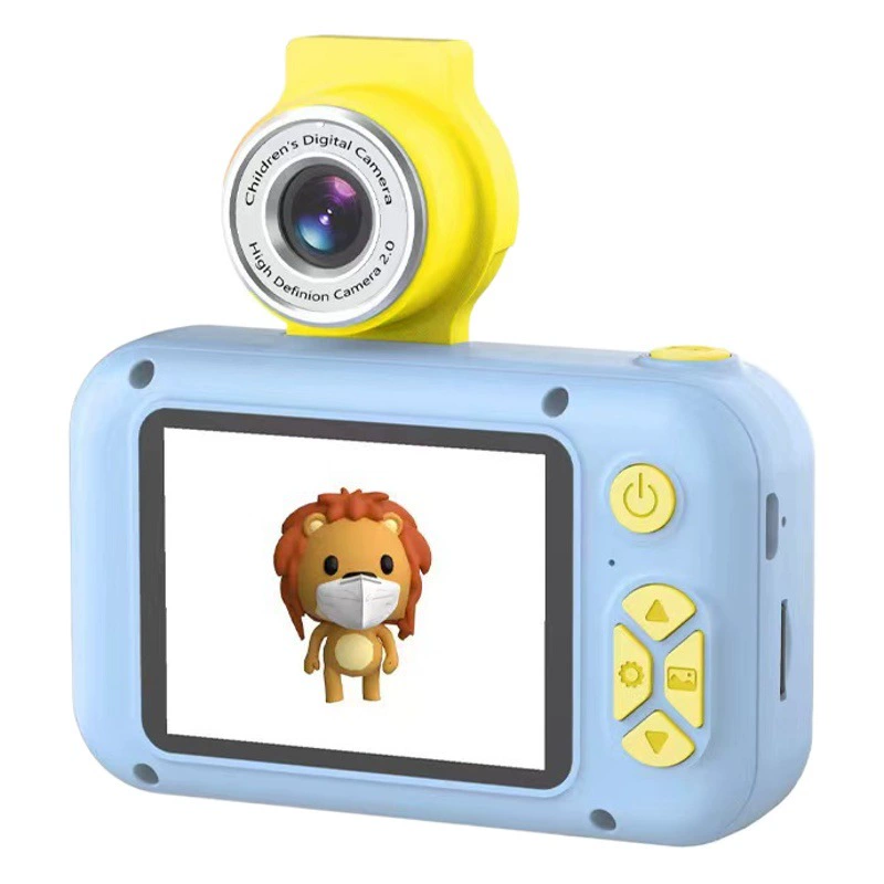 Трансграничный взрыв, мультяшная портативная 2,4-дюймовая HD-камера, видео, перекидной объектив, Детская цифровая камера