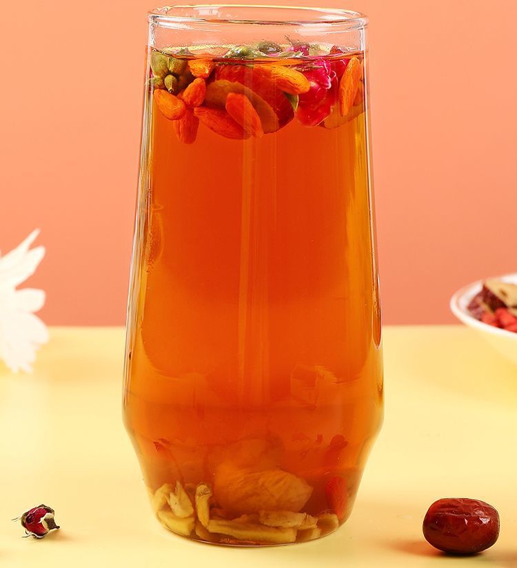 Rose Ginger Tea with Red Ginseng Astragalus Goji and Red Date 120g Brown Sugar Tea Bags details