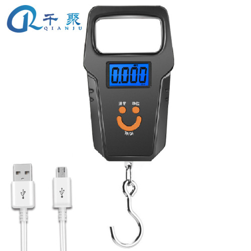 New mini electronic scale express scale spring weighing 50kg convenient portable rechargeable electronic scale hook scale