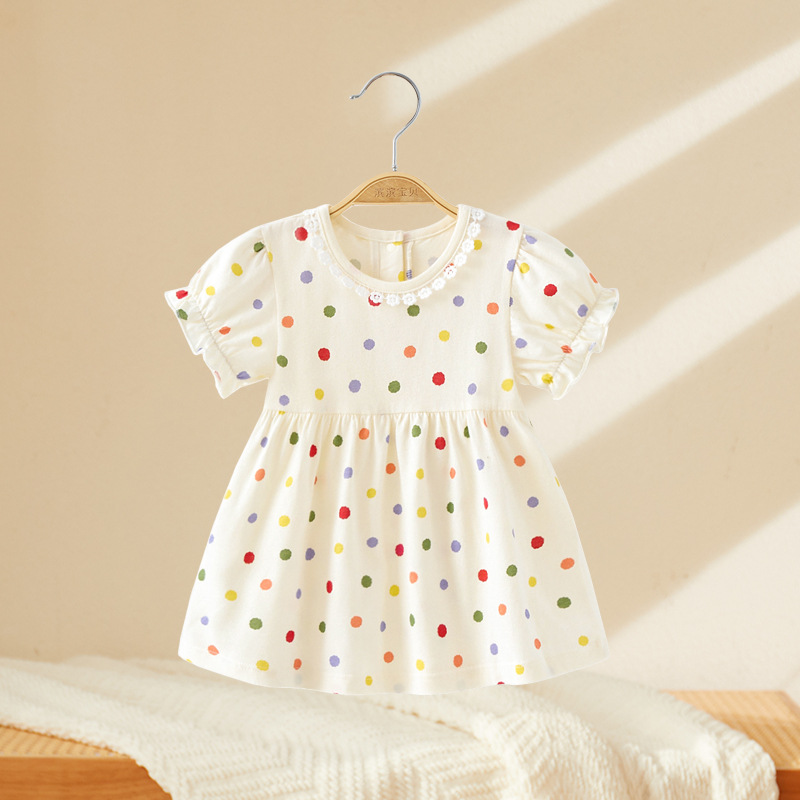 Girls' Skirts, Summer Dresses, Kidsren's Dresses, Fashionable Girls' Princess Skirts, Summer Thin Baby Floral Skirts, Pure Cotton Women's Skirts